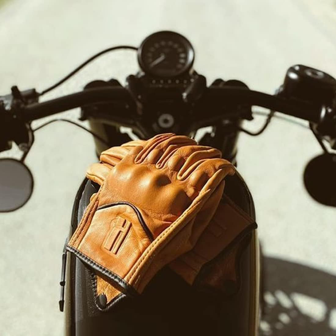 Leather Motorcycle Gloves for Men